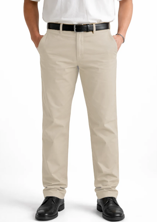 Bershk Branded Men's Slim Fit Chino Pant Light Brown Color MCP-25
