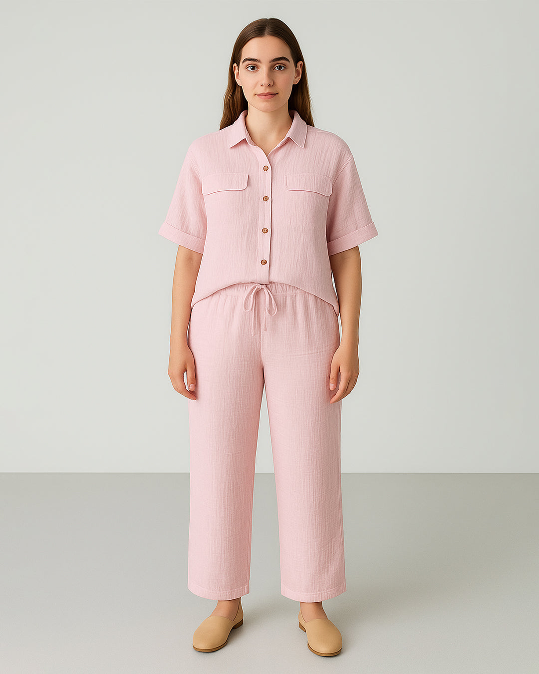 Spark Branded Women’s Premium Co-ord Set – Light Pink WCS-29