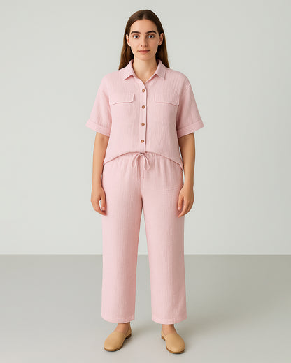 Spark Branded Women’s Premium Co-ord Set – Light Pink WCS-29