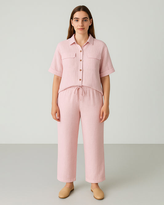 Spark Branded Women’s Premium Co-ord Set – Light Pink WCS-29