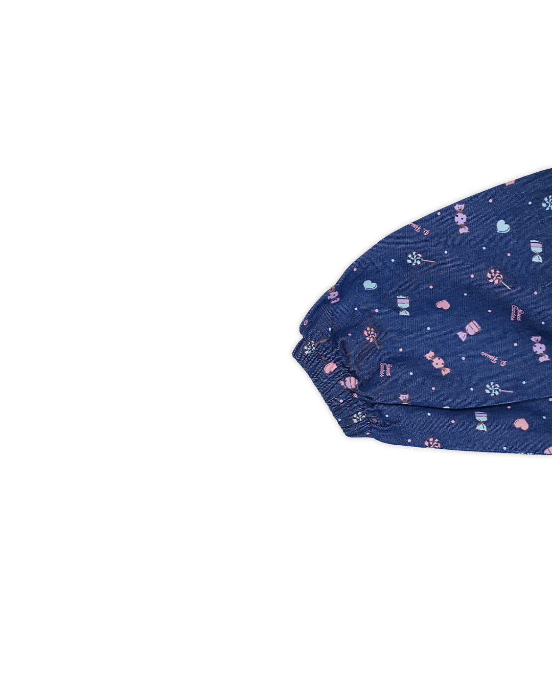 SPARK Branded Kids Printed Puff-Sleeve Fusion Top GF-13