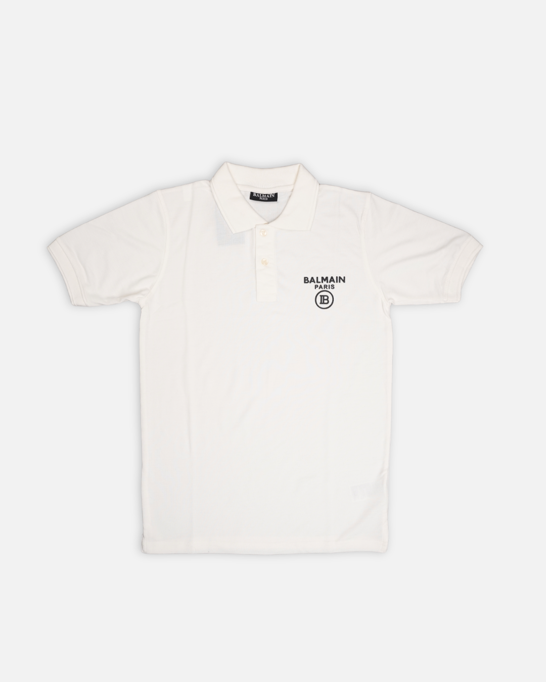 Balmen Pars Branded Polo T-shirt White Color Mpt-40