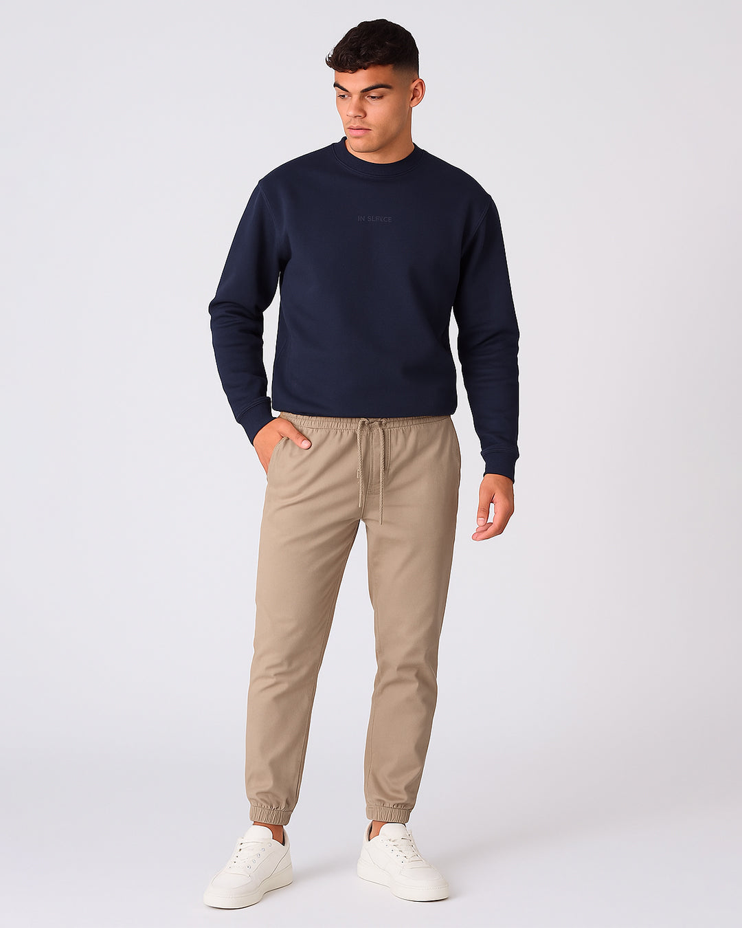 Branded Men’s Khaki Slim-Fit Jogger Pants CFP-54