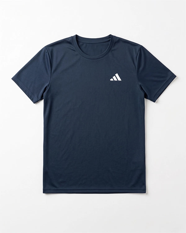 Adids Branded Men's Essential Performance Athletic T-Shirt - Navy Blue MDT-50