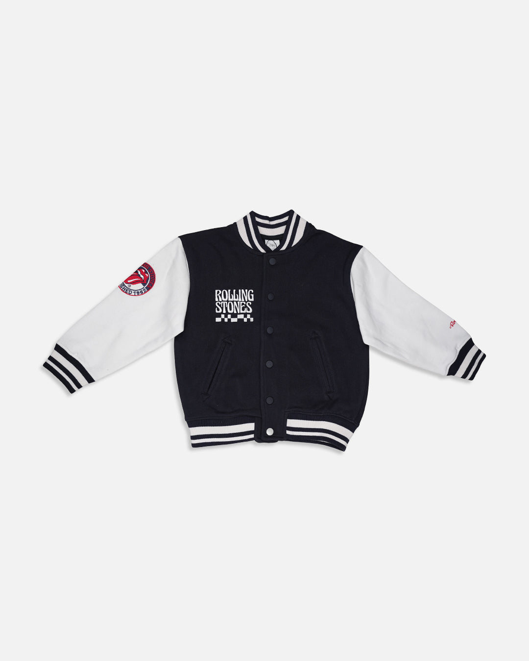 ZARRAA Kids’ Premium Varsity Jacket – Black & White