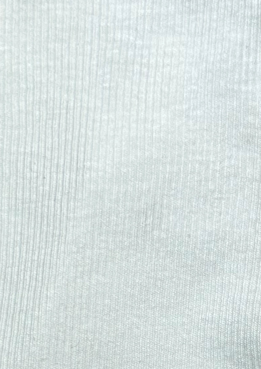 Branded Girl's Off-White Ribbed Ruffle-Trim Tights GTD-19