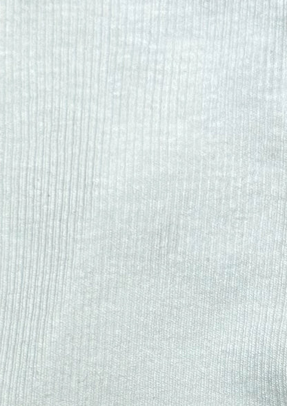 Branded Girl's Off-White Ribbed Ruffle-Trim Tights GTD-19