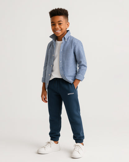 NXT Branded Boy's Navy Blue Fleece Jogger Pants BTR-01