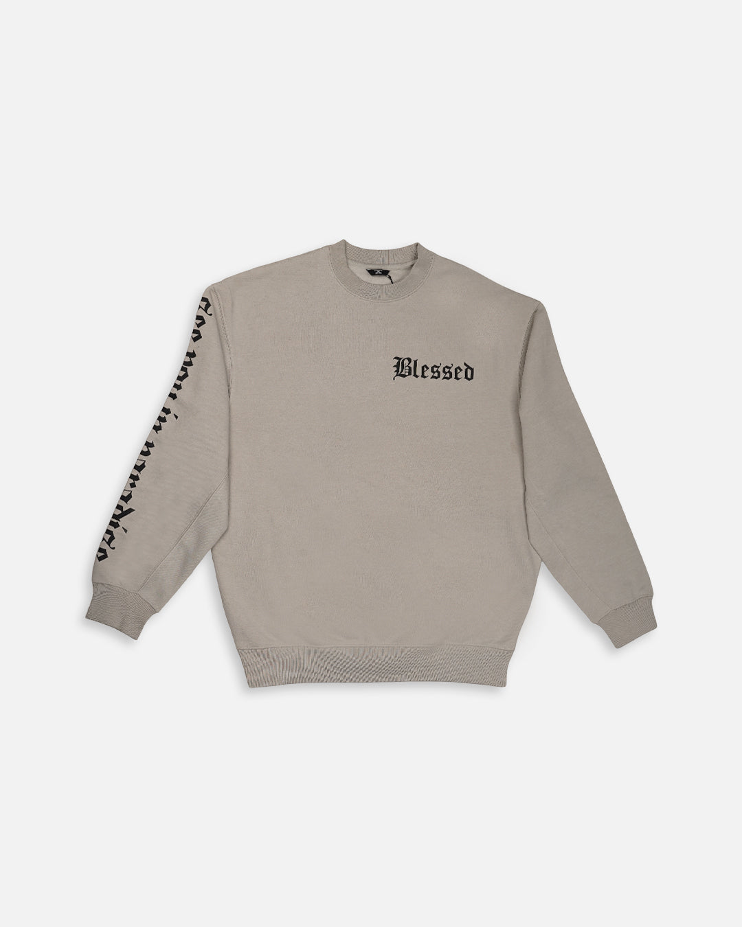 Jardan Branded Men’s “Blessed” Printed Fleece Sweatshirt – Beige MSWT-04