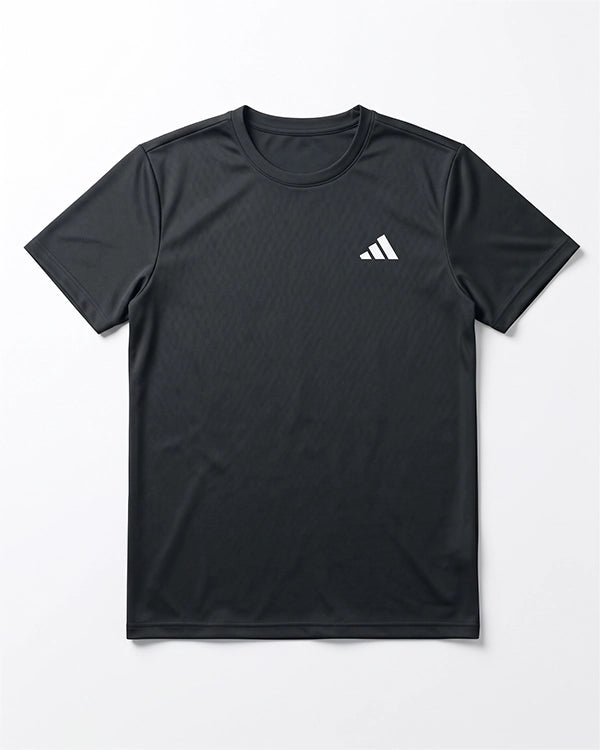 Adids Branded Men's Essential Performance Athletic T-Shirt - Dark Grey MDT-47