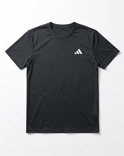 Adids Branded Men's Essential Performance Athletic T-Shirt - Dark Grey MDT-47