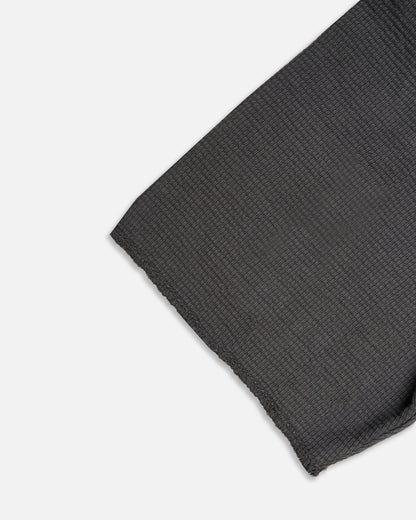 BERSK Men's Charcoal Textured Knit T-Shirt Drop Sholuder Mt-06