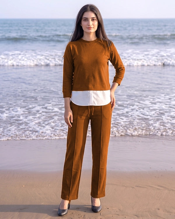 Branded Women's Co-ord Set Brown Color WCS-43