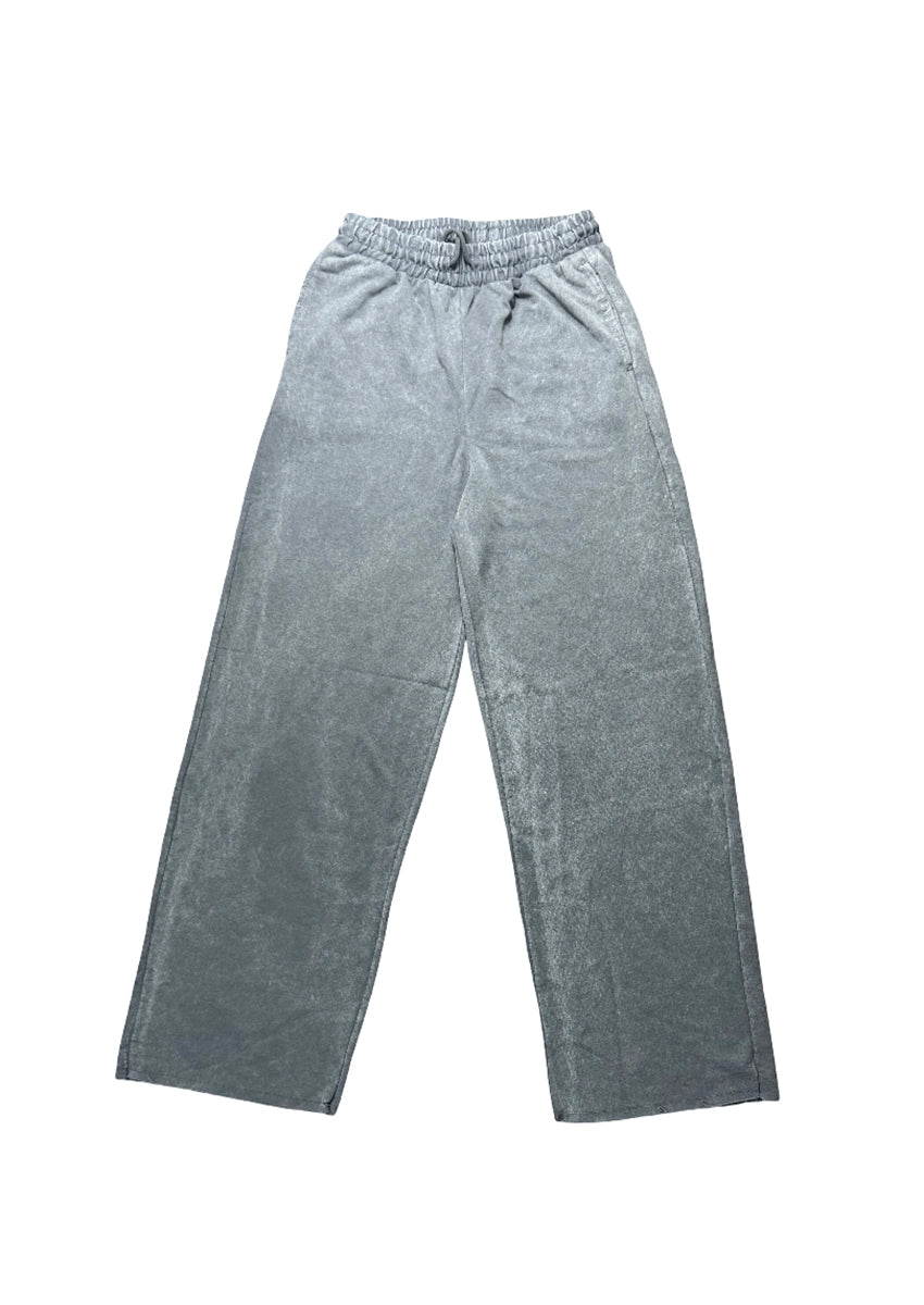 Sinsaey Branded Full-Zip Hoodie and Wide-Leg Trouser - Grey WCS-39