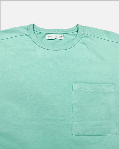 ZARRAA Branded  Boy's Aqua Green Color T-shirt BTS-06