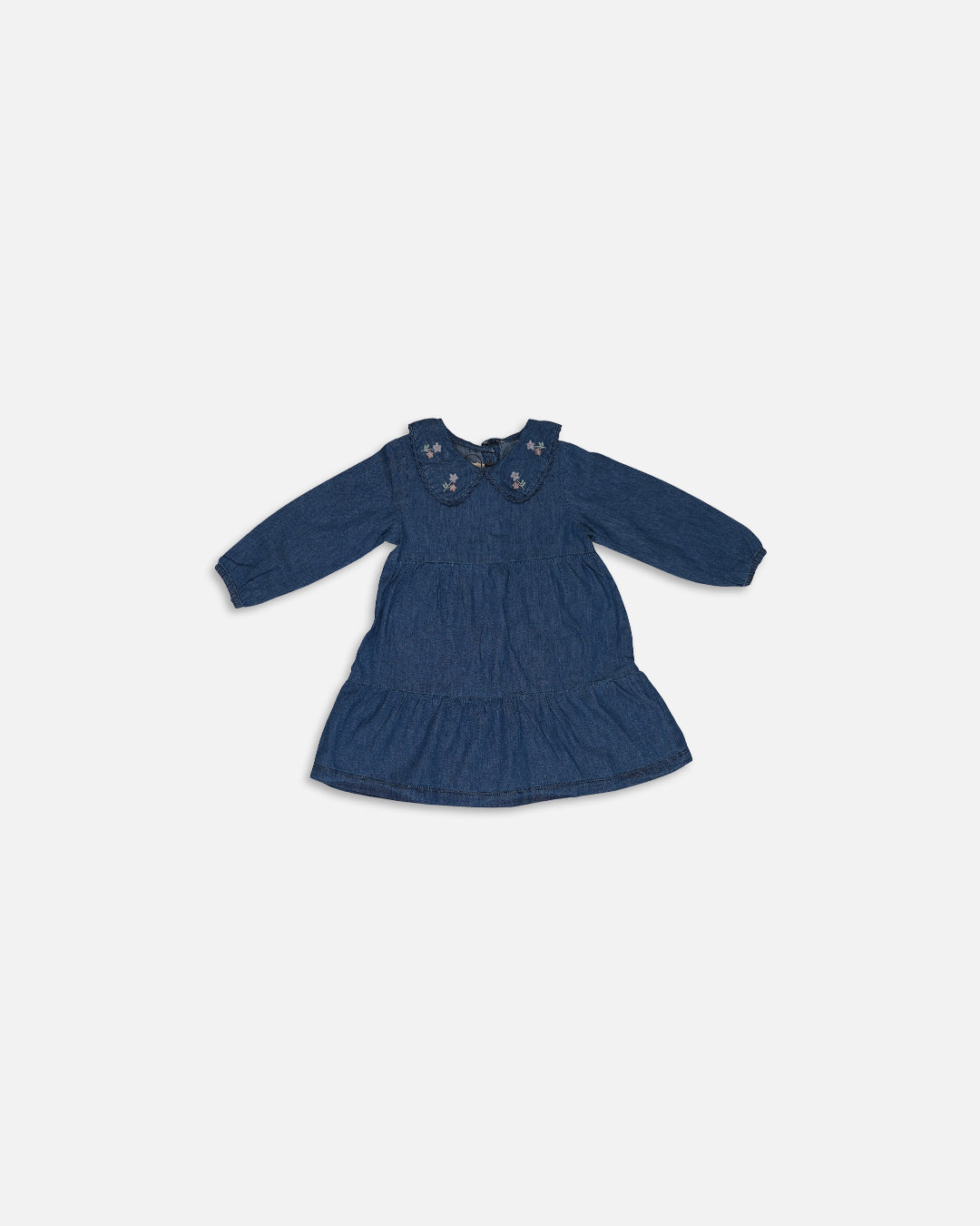 SFRA Floral Collar Denim Frock for Girls GF-01