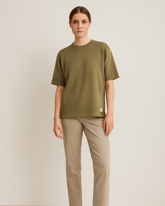 Branded Women’s Olive Green Casual T-Shirt WT-02