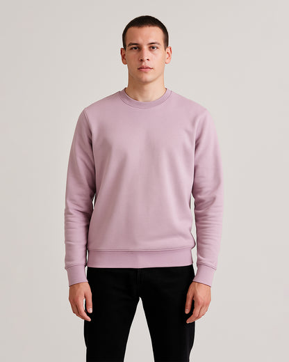 Zarraa Branded Men’s Crewneck Sweatshirt Light Purple Color MSWT-01
