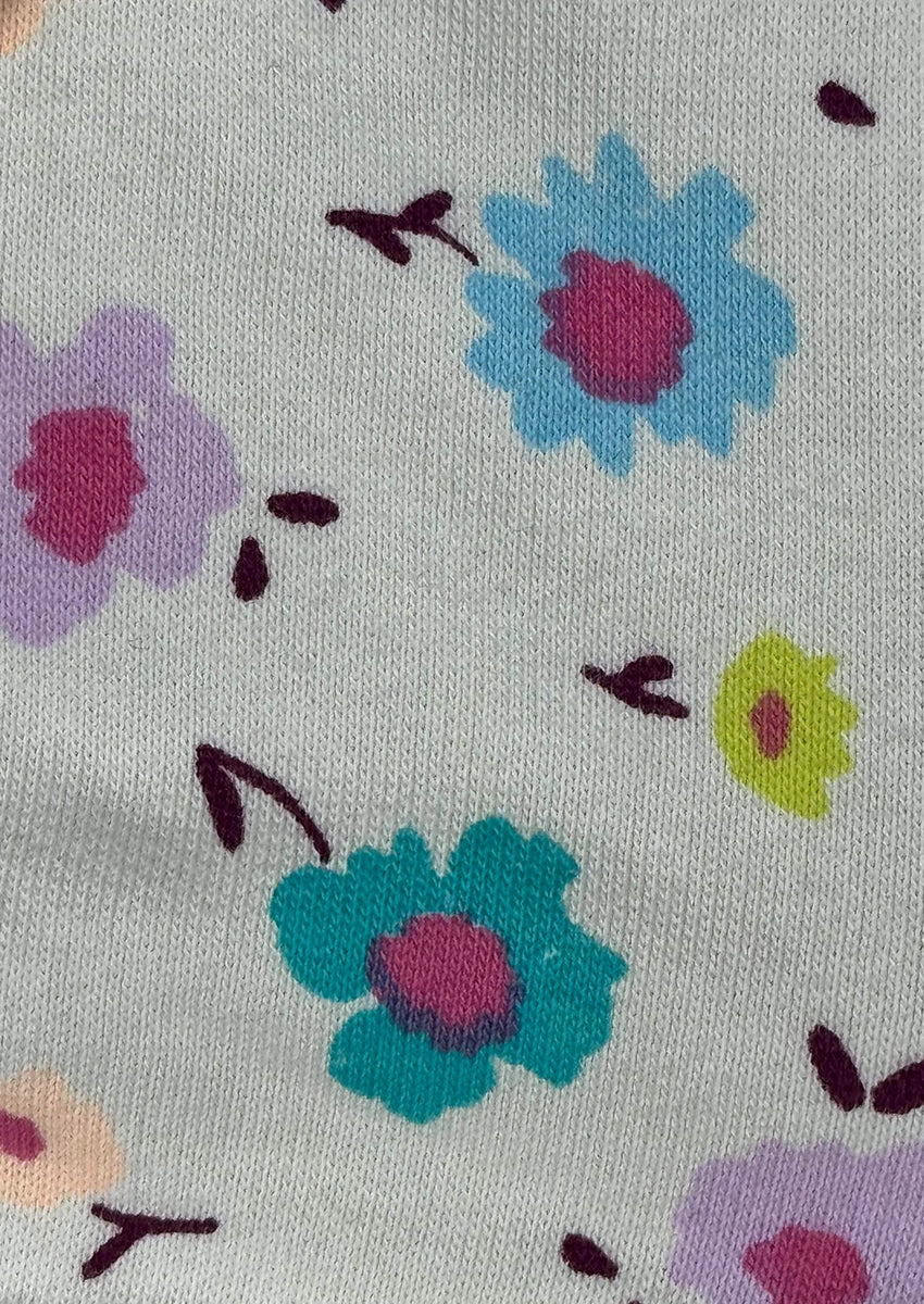 Zarraa Branded All-Over Floral Print Zip-Up Hoodie KH-08