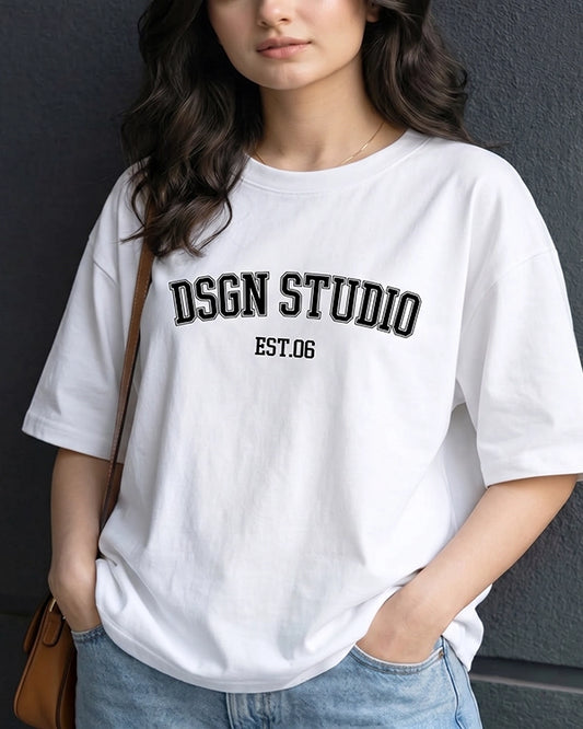 BOOH Branded Women’s Classic Logo T-Shirt – White WT-05