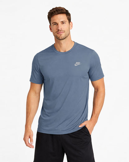 Nikk Men’s Performance Crew Neck Dri-fit T-Shirt - Steel Blue MDT-25