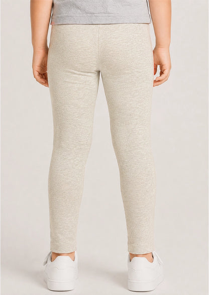 Branded Girl's Melange Grey Ribbed Tights GTD-22