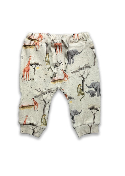 Branded KIds Trouser Cream Color With Animals Printed KUT-09
