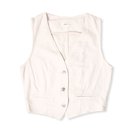 MNGO Women's Waist Coat Off WHite Color MWC-02