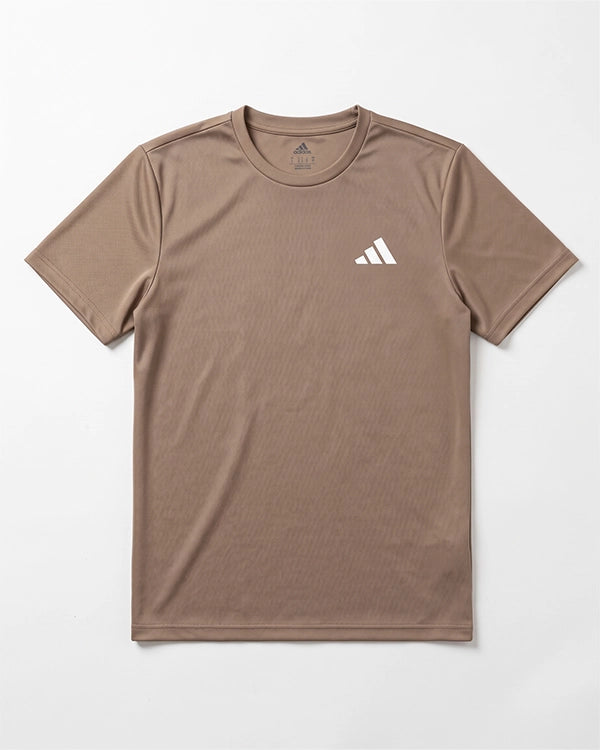 Adids Branded Men's Essential Performance Athletic T-Shirt - Khaki MDT-44