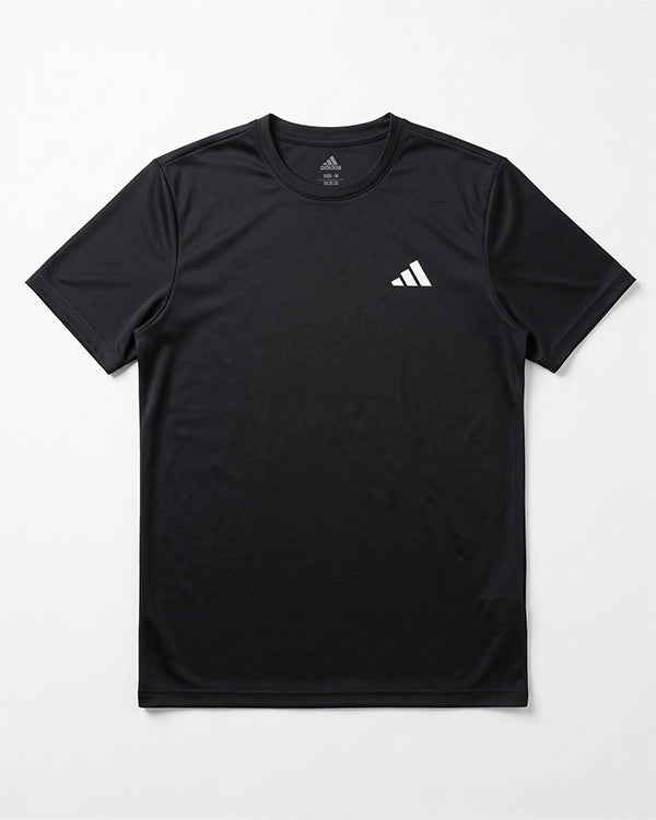 Adids Branded Men's Essential Performance Athletic T-Shirt - Black MDT-45