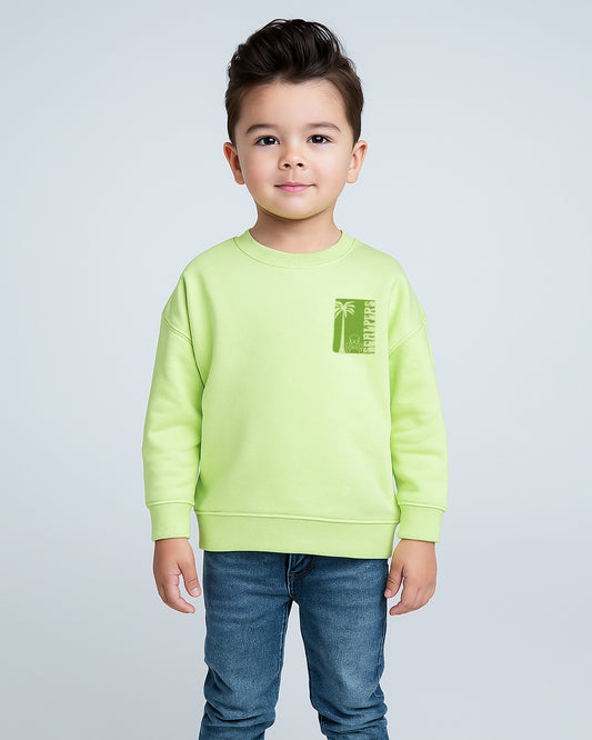 Scalp Branded Boy's Neon Green Color Sweatshirt BSWT-01