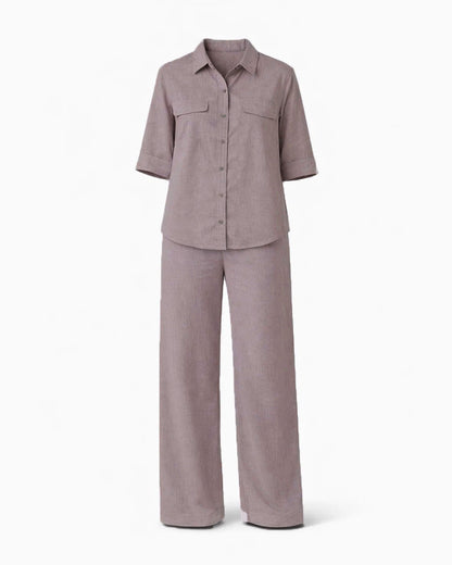 Spark Branded Women’s Premium Co-ord Set – Beige Brown WCS-33