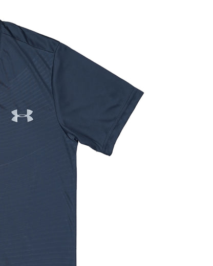 Under Armr Men's Dri-FIT Textured T-Shirt - Navy Blue MDT-35
