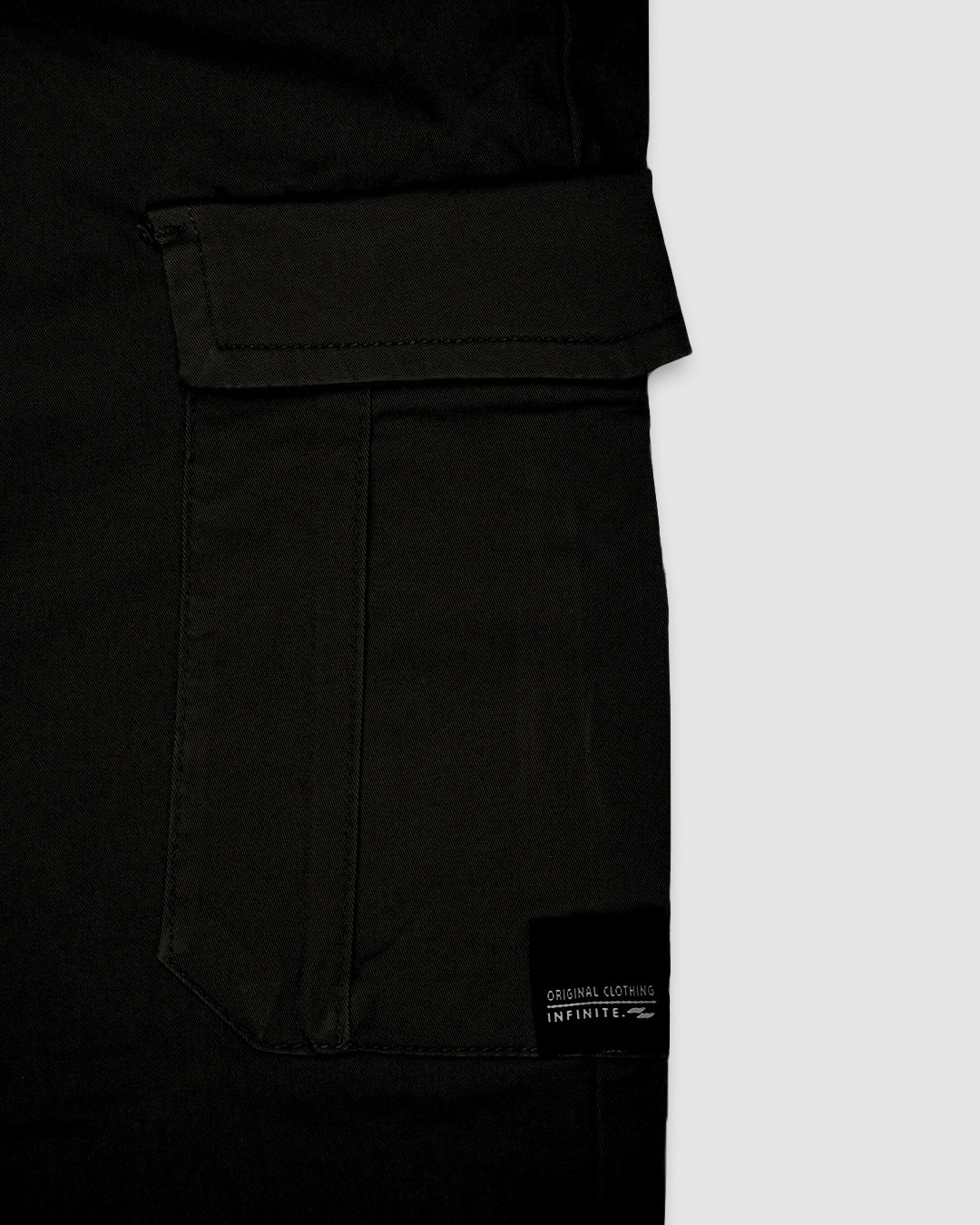 KIiabie Branded Men’s Premium Cargo Joggers – Black CFP-48
