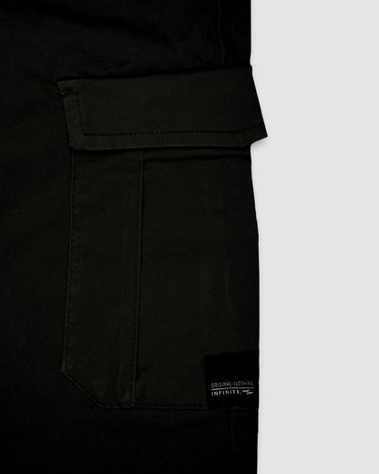 KIiabie Branded Men’s Premium Cargo Joggers – Black CFP-48