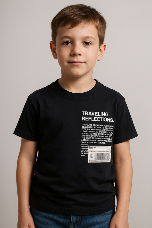 ZARRAA Branded  Boy's Black Color T-shirt BTS-07