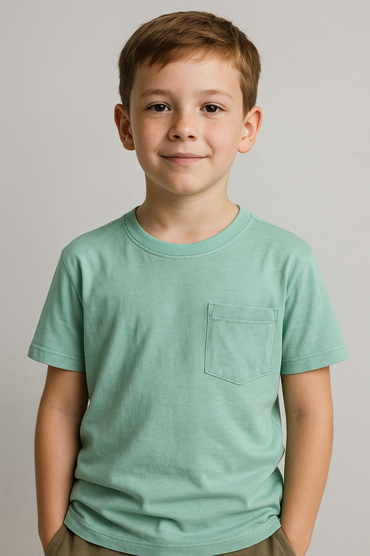 ZARRAA Branded  Boy's Aqua Green Color T-shirt BTS-06