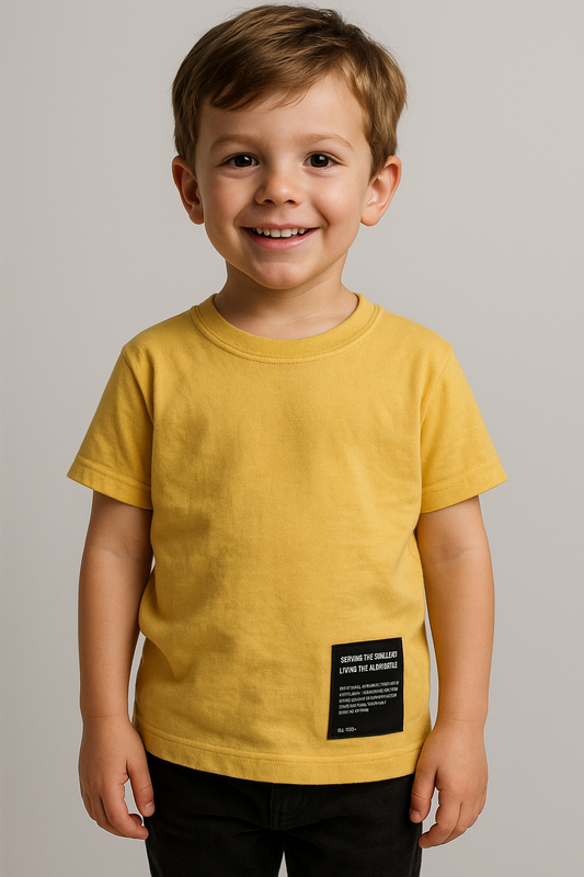ZARRAA Branded  Boy's Yellow Color T-shirt BTS-04