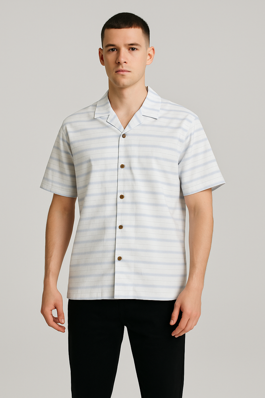 Pegadoor Branded Casual Half Sleeves Shirt White Color MCS-09