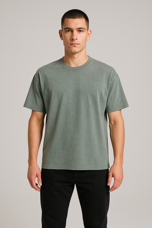 Host Lamson Branded Drop Soluder T-shirt Grey Color Mt-04