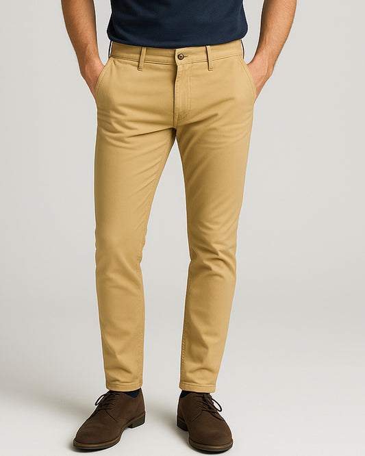 Zelig Branded Men's Slim Fit Chino Pant Dark Brown Color MCP-24