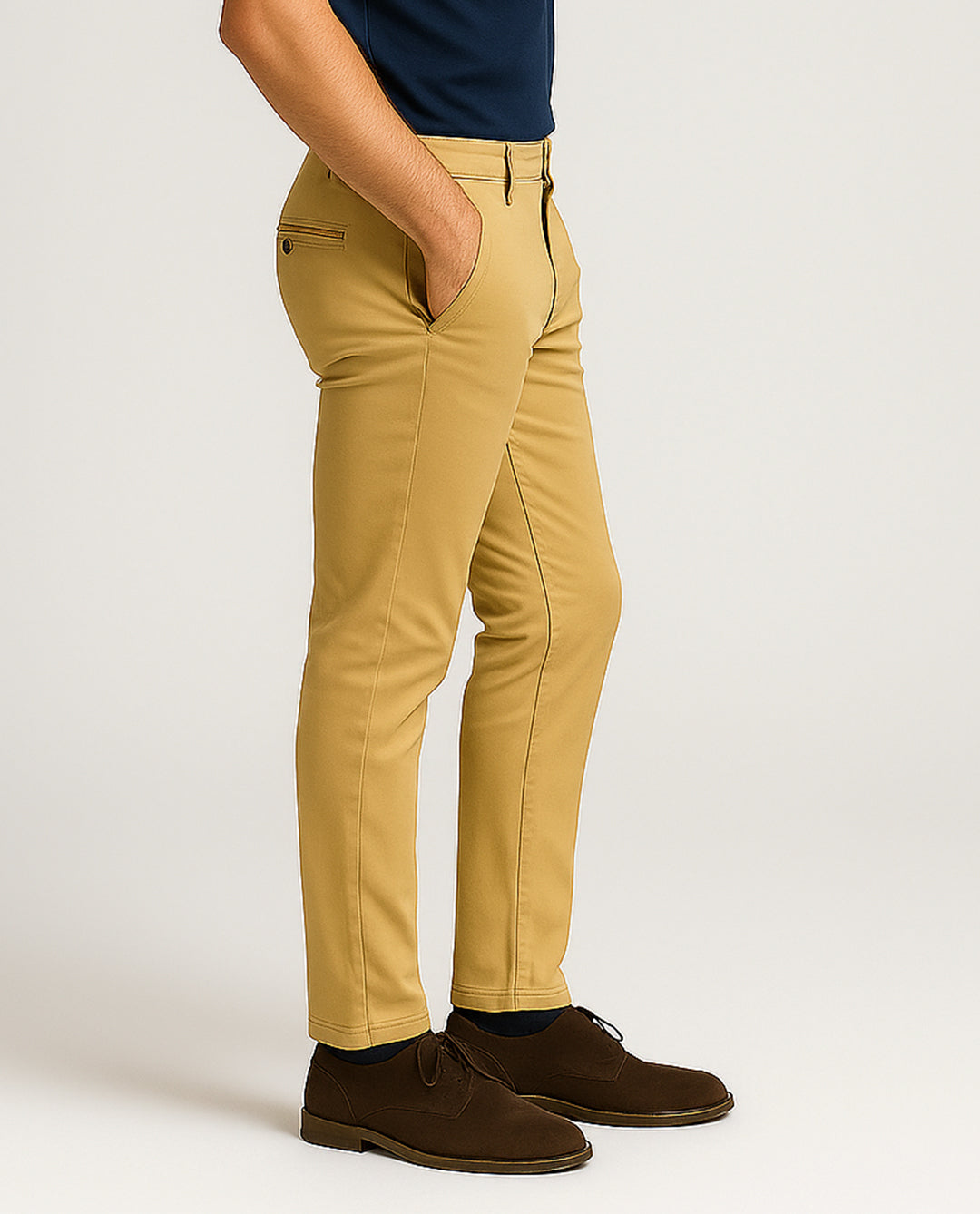 Zelig Branded Men's Slim Fit Chino Pant Dark Brown Color MCP-24