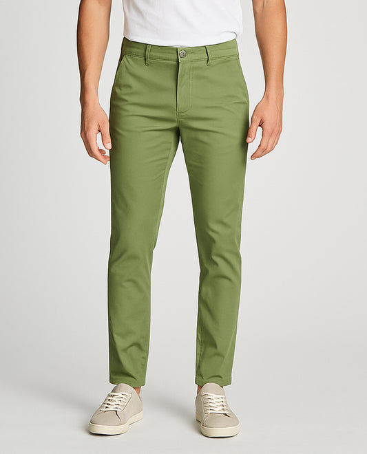 Bersk Branded Men's Slim Fit Chino Pant Olive Green Color MCP-20