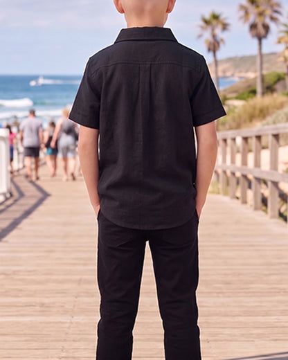 TILTY Branded Boy's Black Color Shirt BS-02
