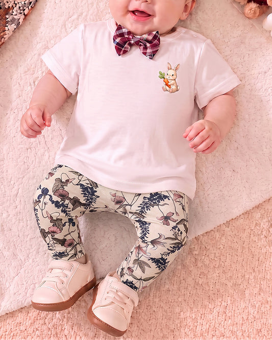 Branded Girl's Tigts Cream Color With Floral Printed GTD-12