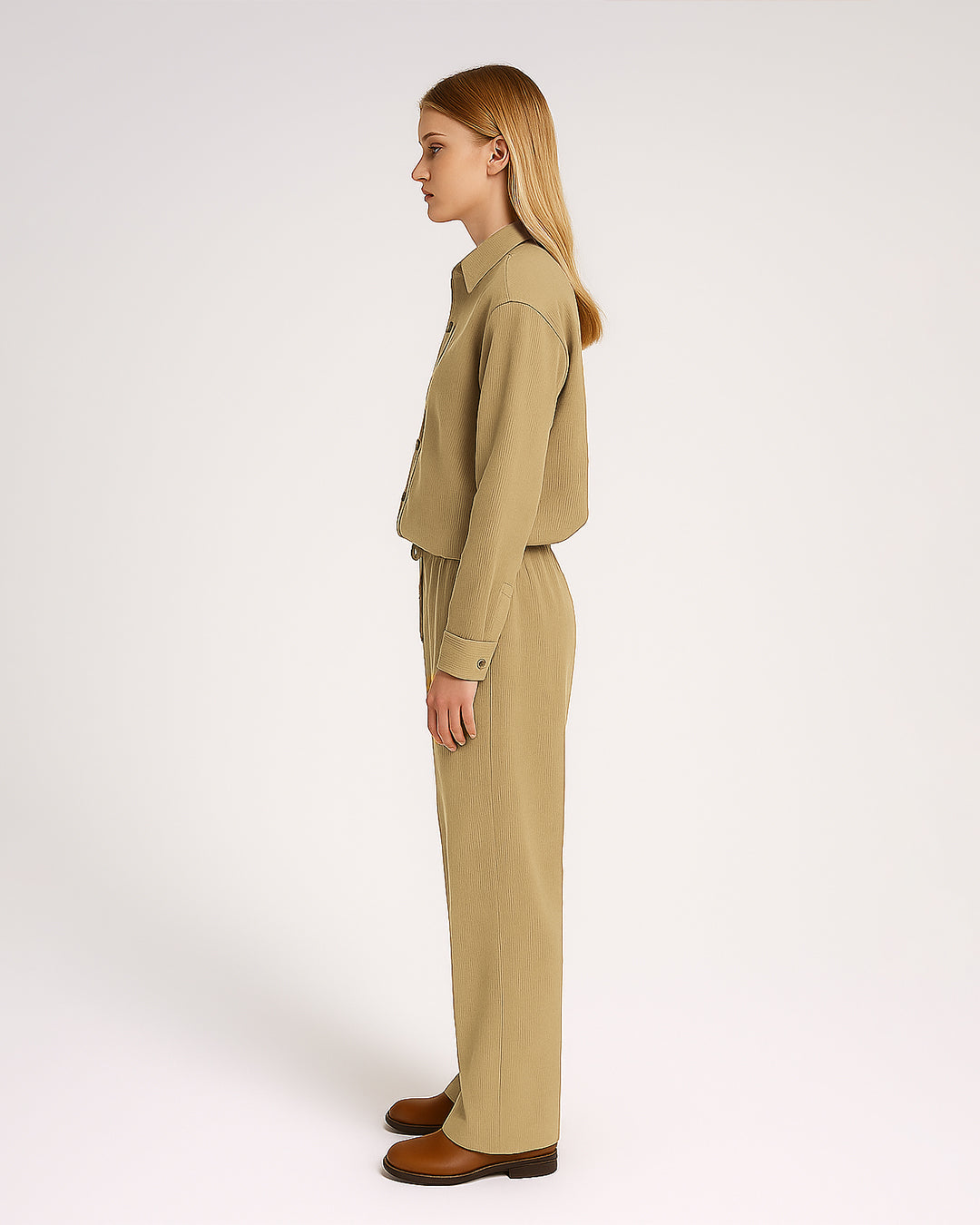 Spark Branded Women’s Premium Co-Ord Set - Beige WCS-18