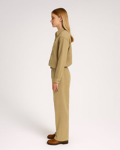 Spark Branded Women’s Premium Co-Ord Set - Beige WCS-18