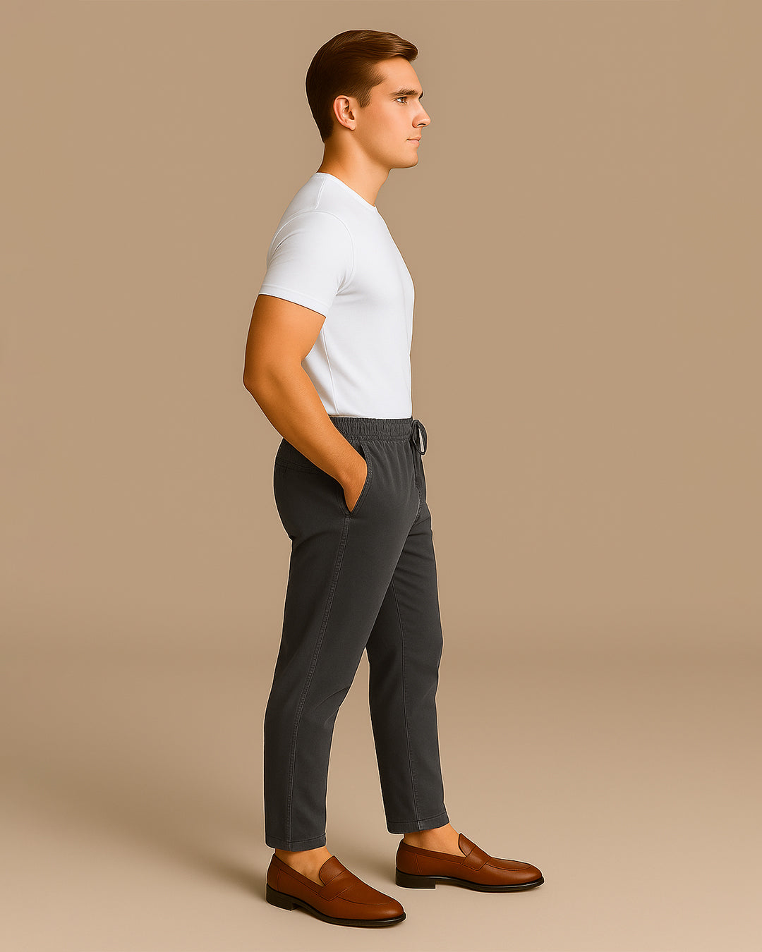 Zelig Branded Men’s Essential Jogger Pants –  Charcoal CFP-50