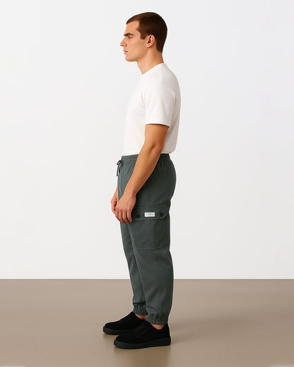 Zelig Branded Men's Joger Cargo Graphite Grey Color CFP-40