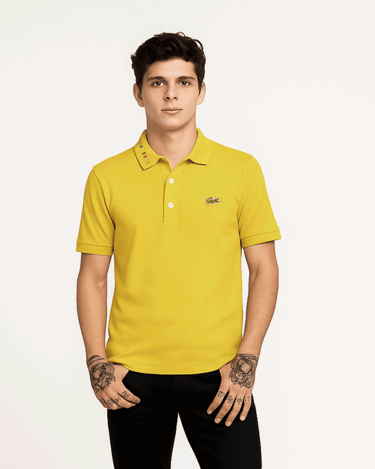 Lacostie Branded Polo T-shirt Mustard Color Mpt-42